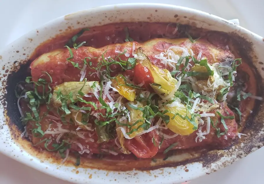 Spinach & artichoke cannelloni