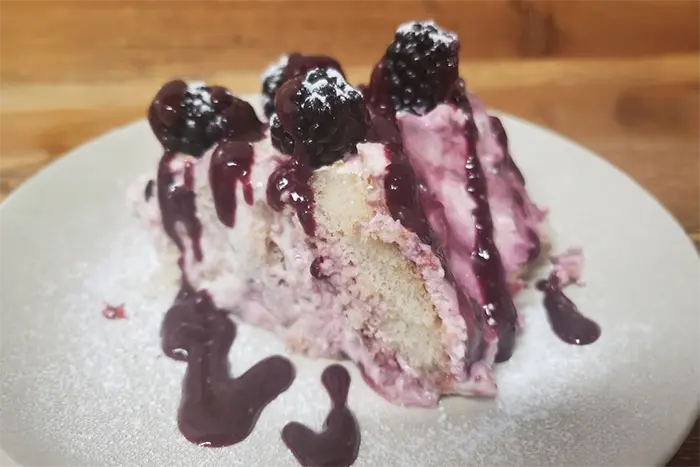 Peach & Blackberry Tiramisu 